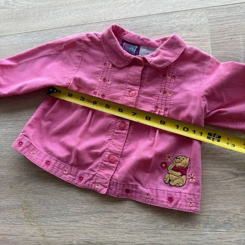 Disney Winnie The Pooh Vintage Baby Girl 12 M Jeans & Shirt Y2K Set 90’s GRAIL